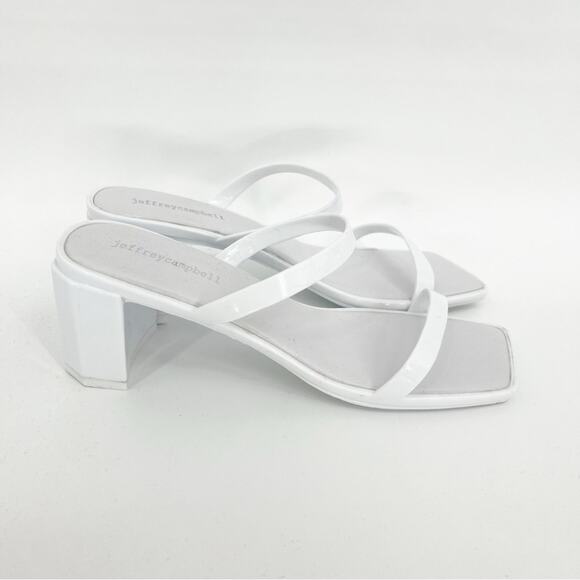 Jeffrey Campbell Jamm-3 Jelly Strappy Sandals 9 White - Picture 4 of 8